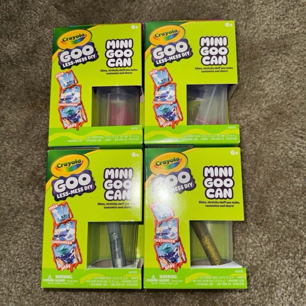 Crayola Mini Goo Can Set with Vibrant Colors